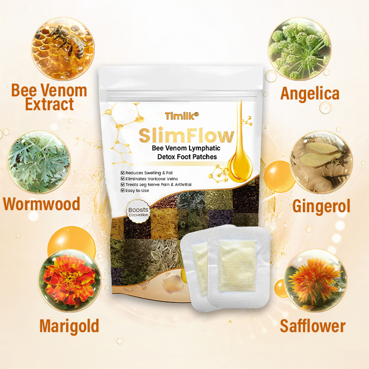 Timilk® SlimFlow Bienenvenom Lymphatische Entgiftungs-Fußpflaster✨（A）